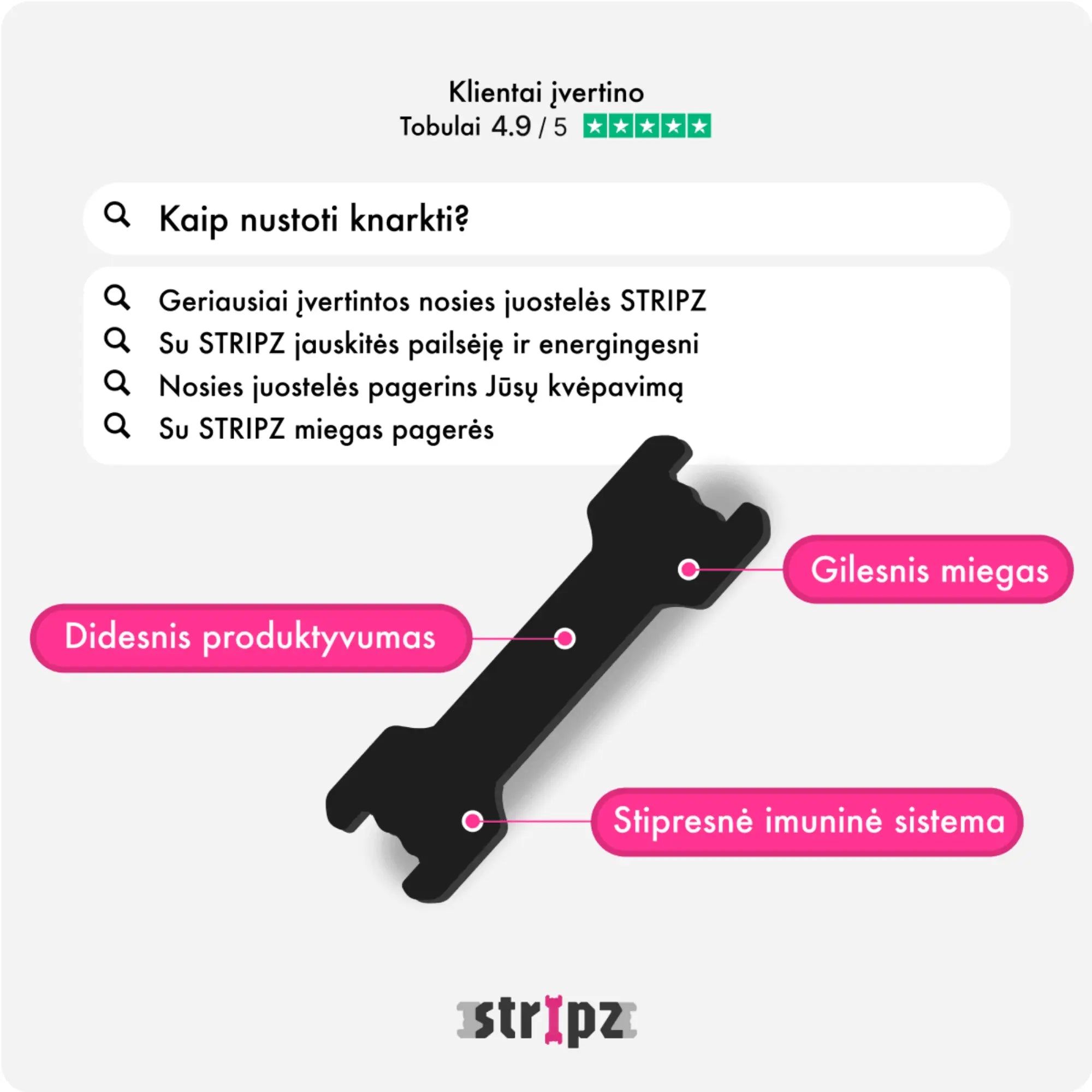 Zestaw Głębokiego Snu STRIPZ™ | Trzy w jednym – system wypoczynku